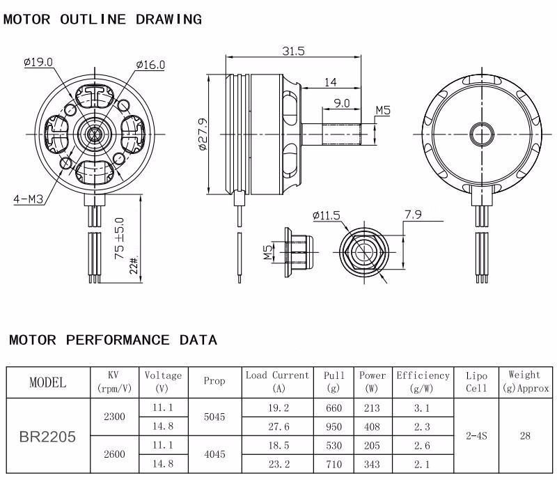 Racerstar-Racing-Edition-2205-BR2205-2300KV-2-4S-Buumlrstenloser-Motor-Rot-fuumlr-220-250-RC-Drone-F-1065661-13